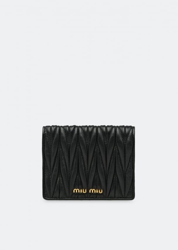 

Кошелек MIU MIU Matelasse leather wallet, черный