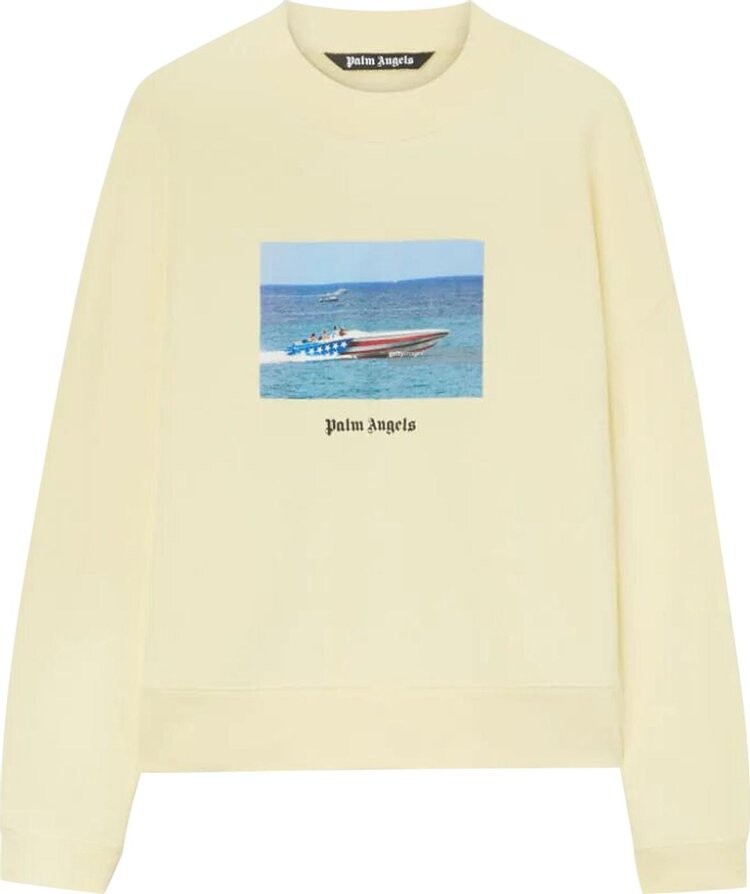 

Толстовка Palm Angels Getty Speedboat Print Sweatshirt 'Yellow/Black', желтый