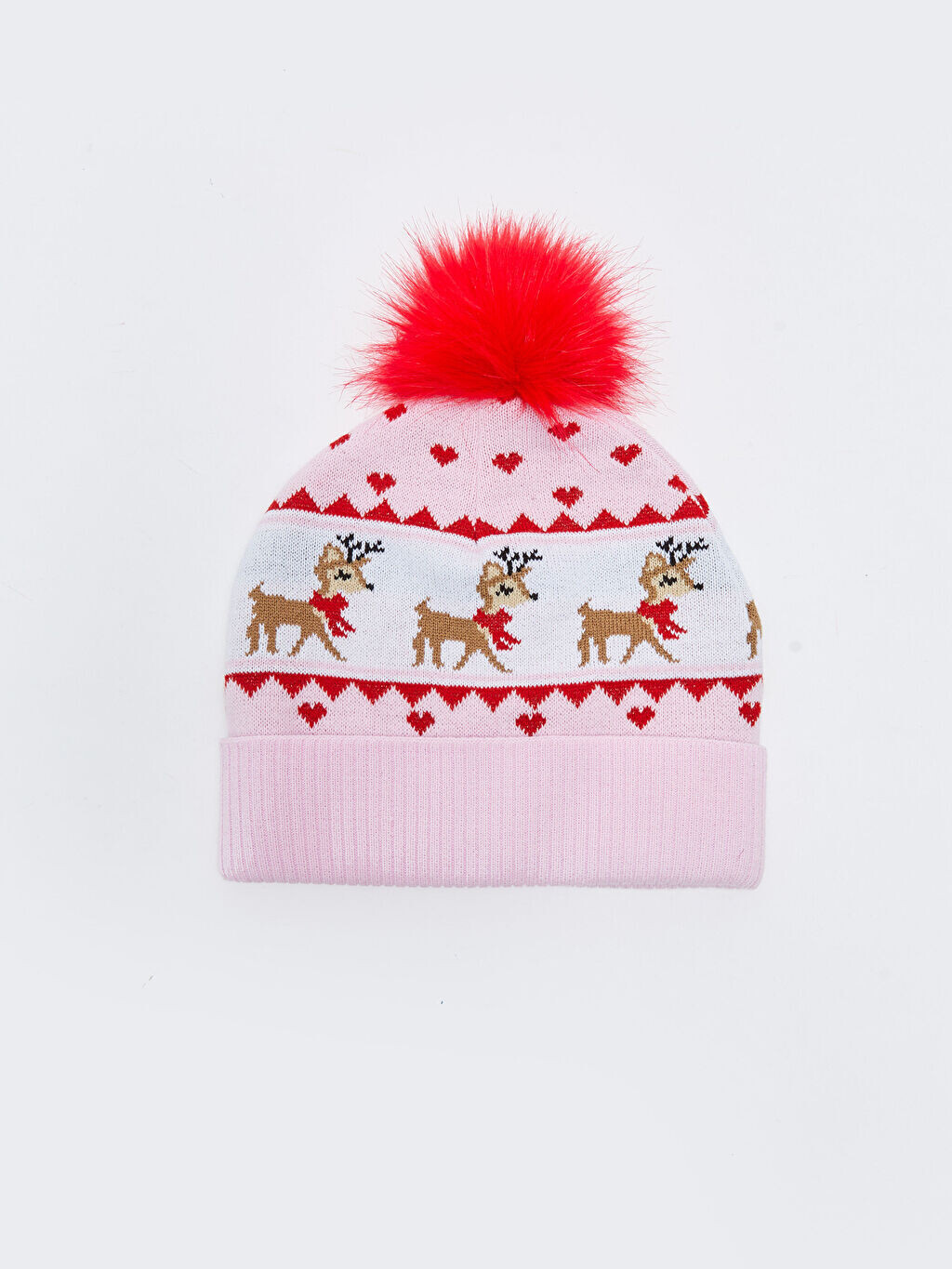 

Вязаная шапка для девочек с жаккардовыми помпонами LCW Accessories