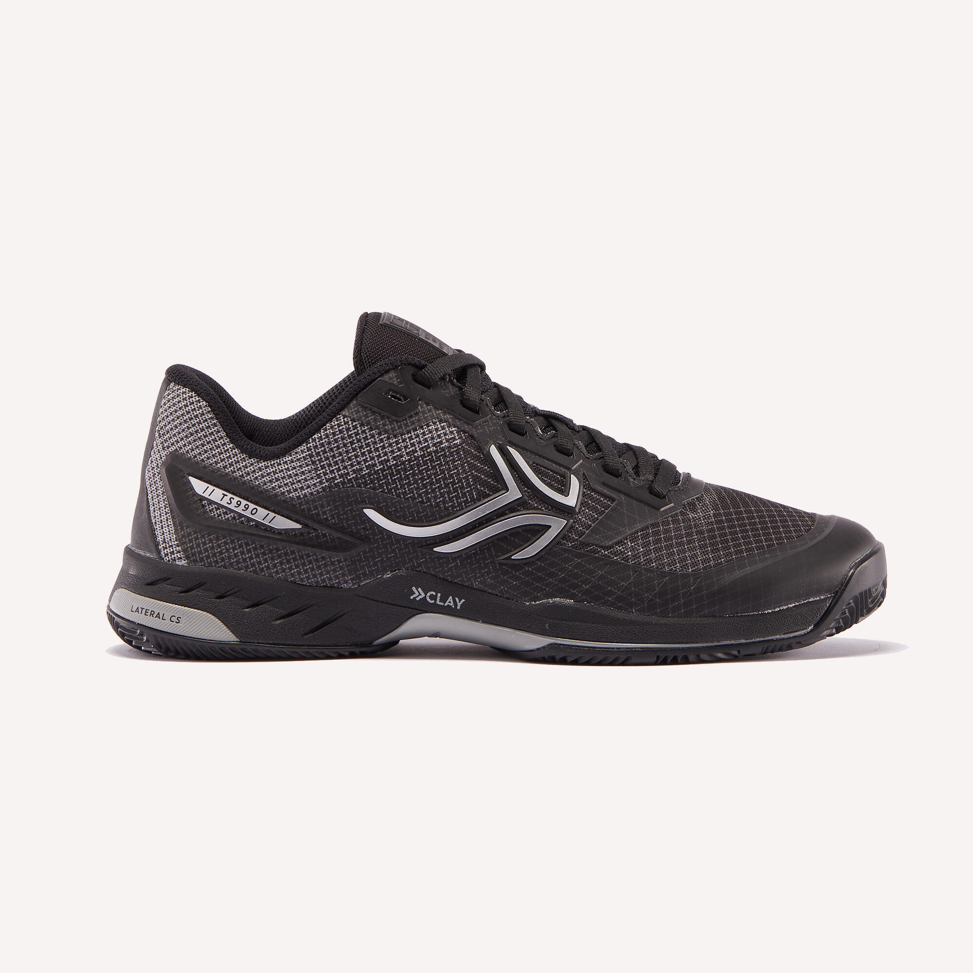 Мужская теннисная обувь - TS990 Clay Black ARTENGO, черный/ледяной серый