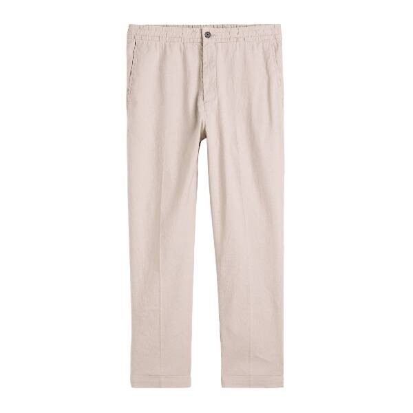 

Брюки из льна H&M Linen-blend Joggers, светло-бежевый