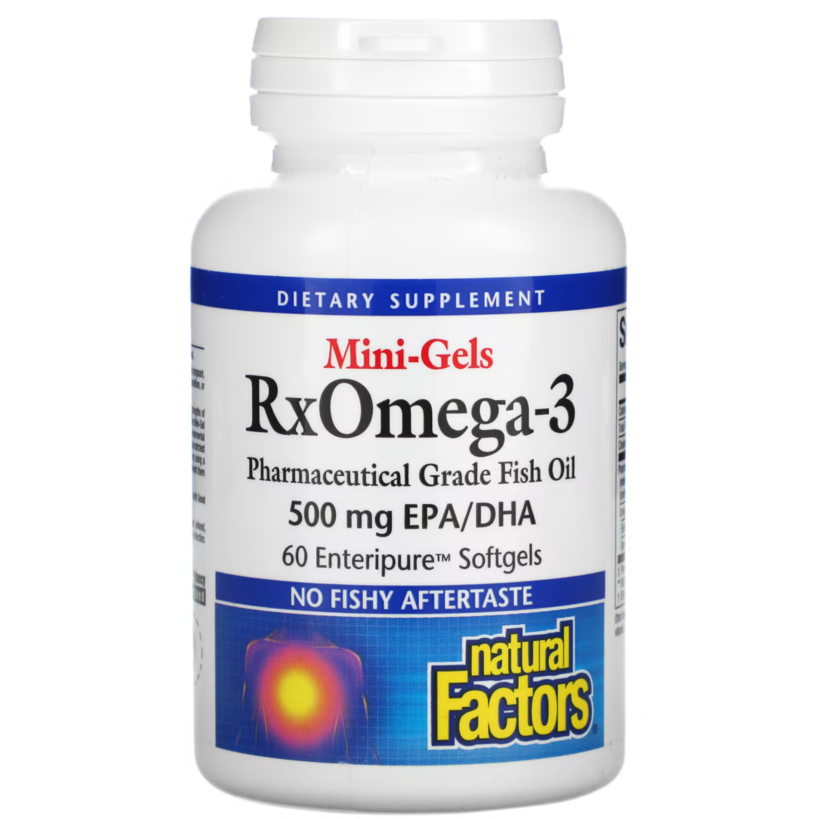 Natural Factors, Mini-Gels RxOmega-3, 500 mg, 60 Enteripure Softgels natural factors womensense rxomega 3 120 мягких таблеток enteripure