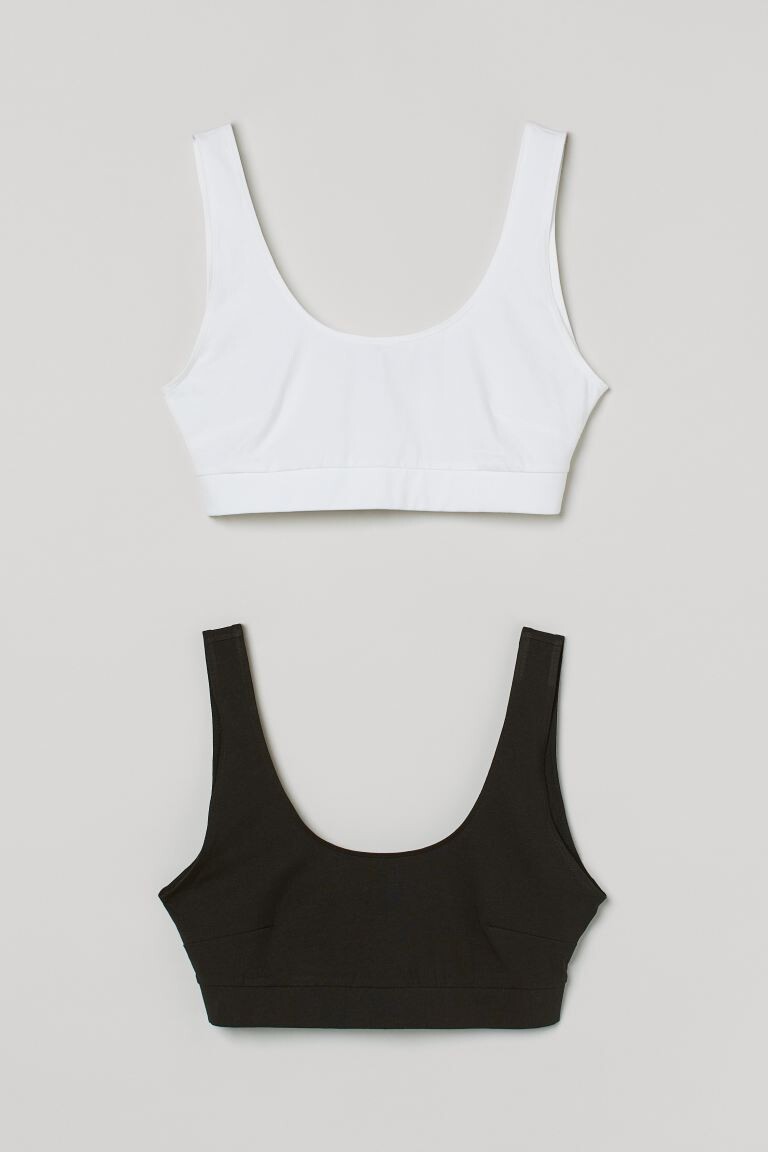 

Комплект из 2 бюстгальтеров H&M, белый черный