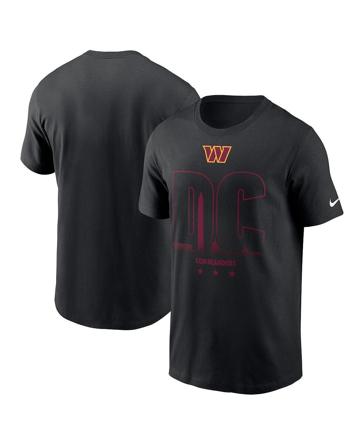 цена Мужская черная футболка washington commanders local Nike, черный