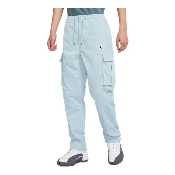 

Повседневные брюки Jordan Utility Solid Color Big Pocket Cargo Casual Pants/Trousers Ocean Deep Blue, Синий