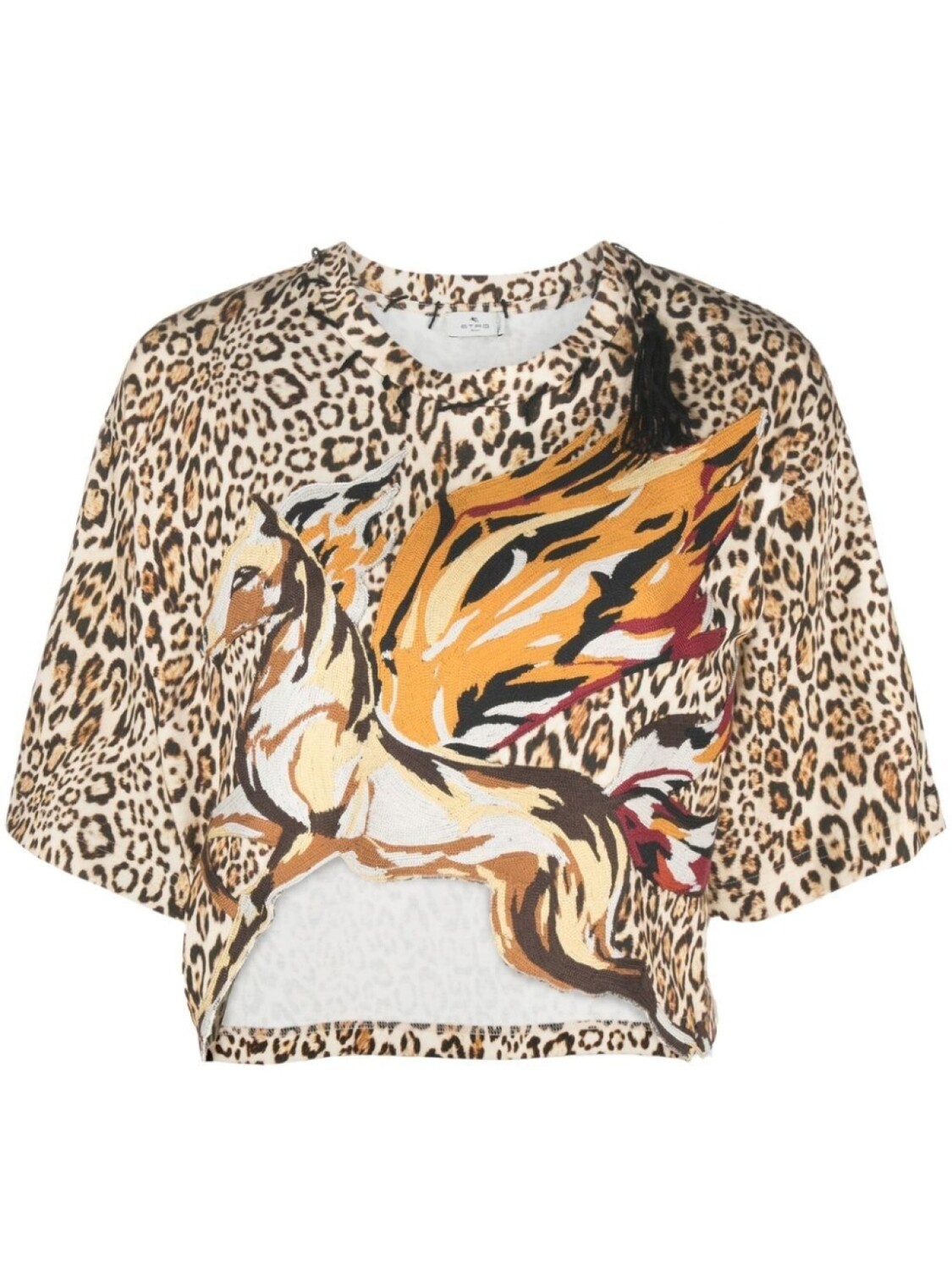 

ETRO футболка с нашивкой Pegaso, нейтральный цвет