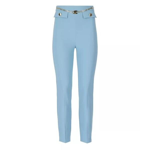 

Брюки sugar paper trousers with chain Elisabetta Franchi, синий