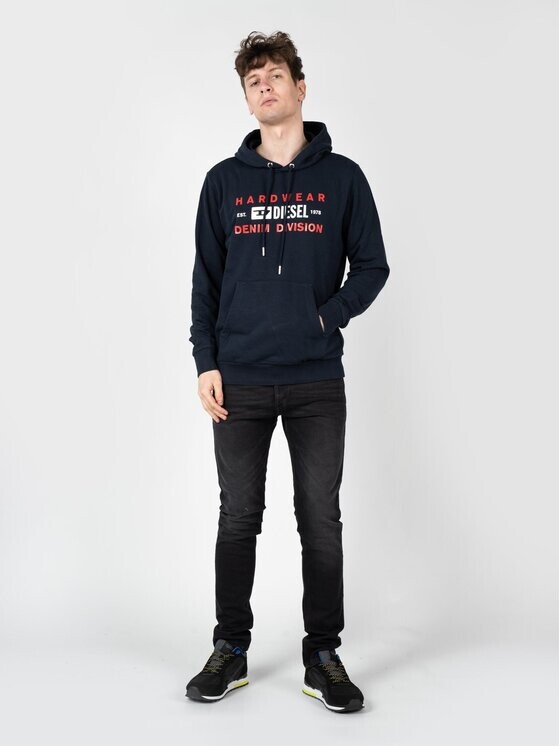 

Толстовка regular fit Diesel, синий