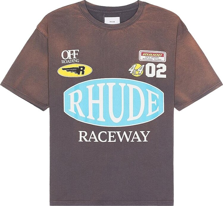 

Футболка Rhude Raceway 'Vintage Grey', серый