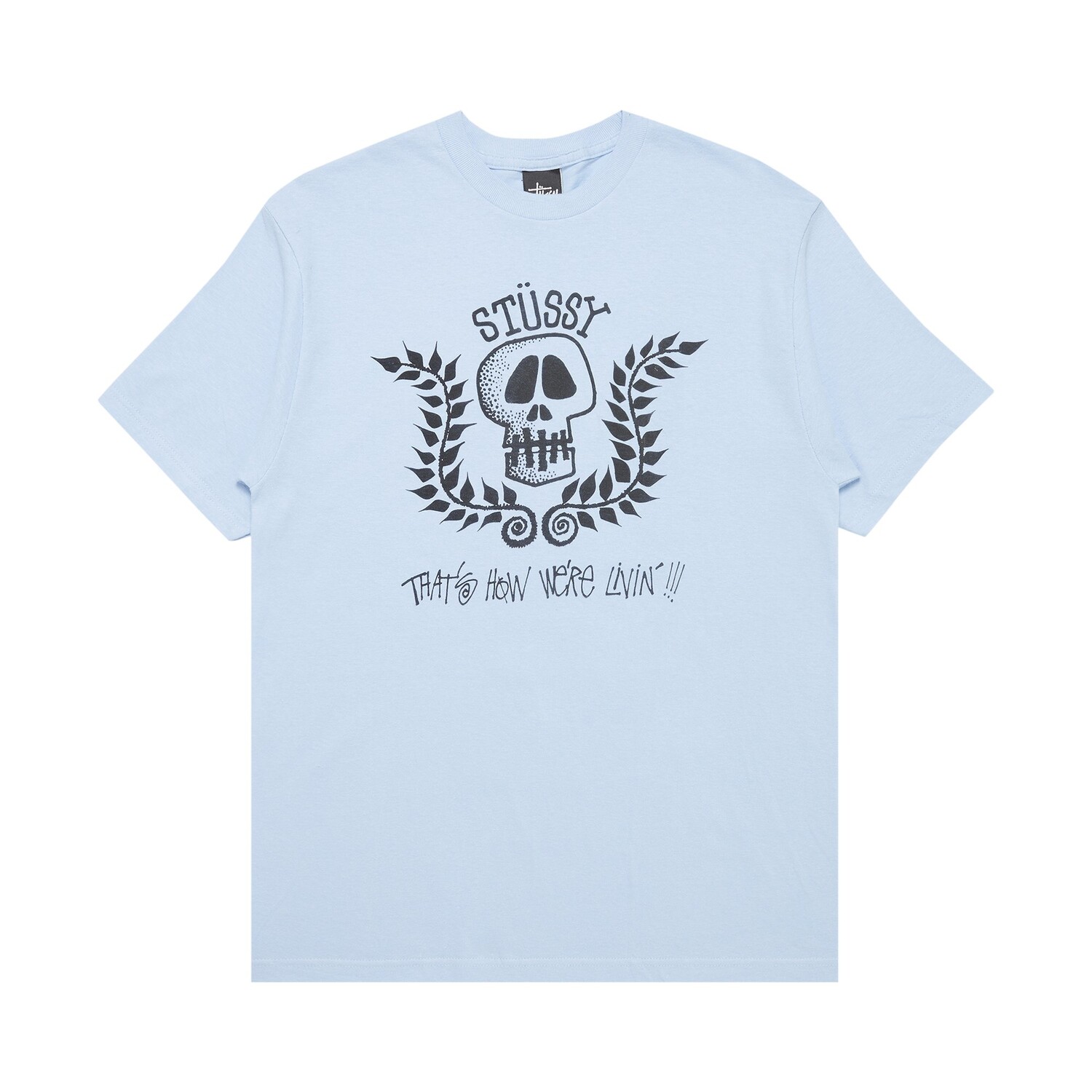 

Футболка Stussy Skull Wreath, Голубая, Синий