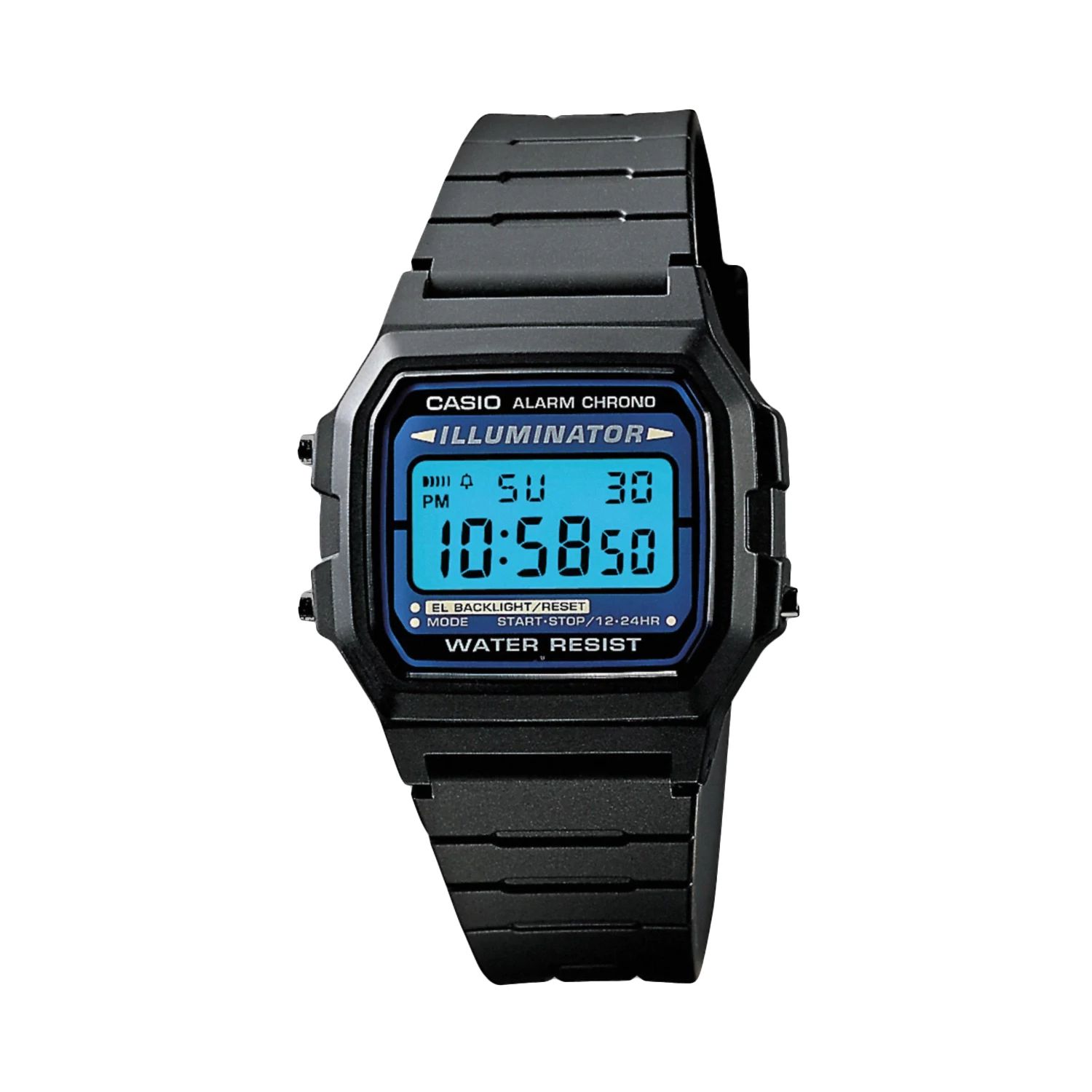 Мужские часы с цифровым хронографом и подсветкой - F105W-1A Casio цена и фото