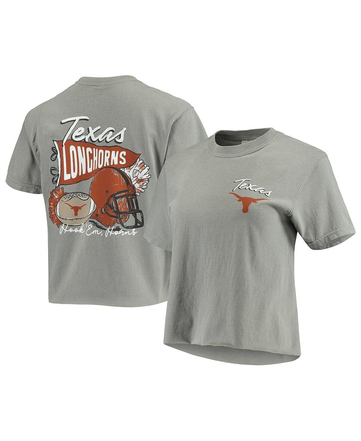 

Женский серый укороченный топ Texas Longhorns Weve Got Spirit Image One, серый