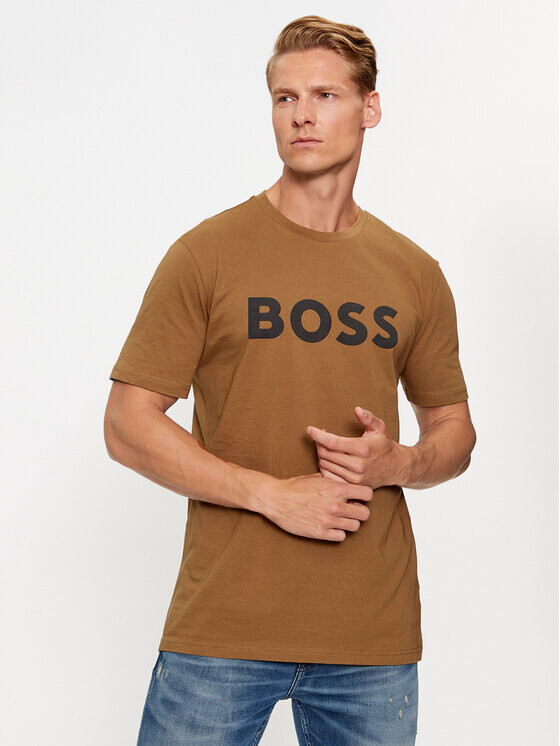 

Футболка стандартного кроя Boss, бежевый