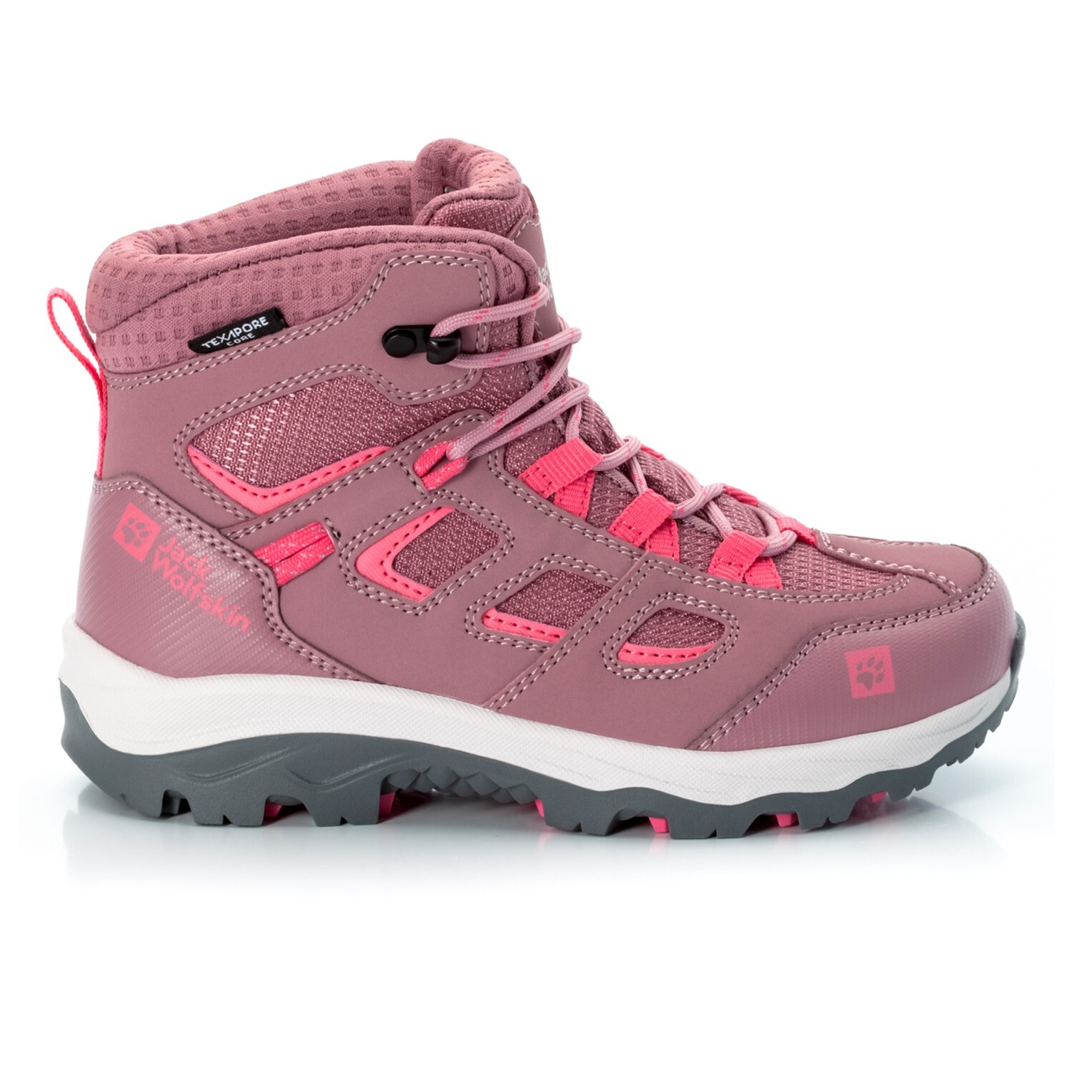 Ботинки для прогулки Jack Wolfskin Kid's Vojo Texapore Mid, цвет Ash Mauve ботинки для прогулки jack wolfskin kid s vojo texapore mid цвет phantom