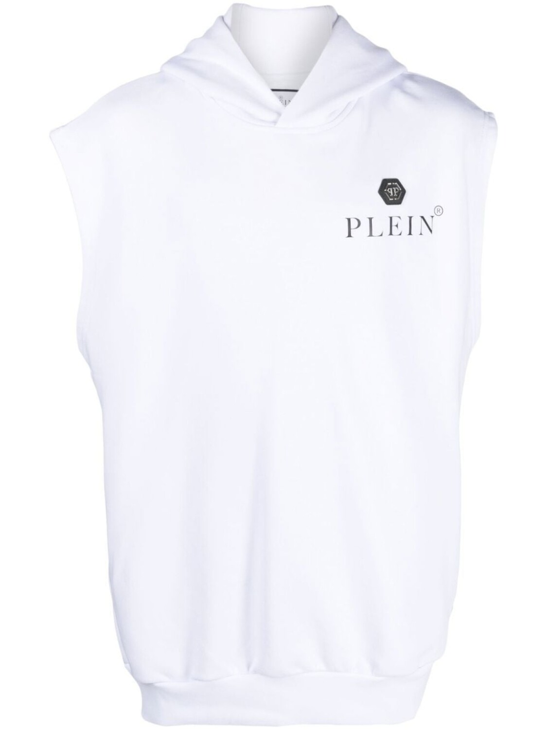 

Philipp Plein худи без рукавов с логотипом, белый