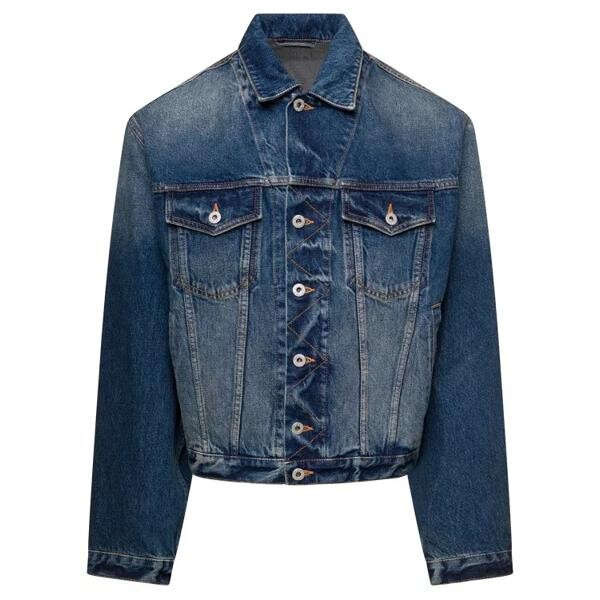 

Джинсы denim jacket with logo patch and contrasting Kenzo, синий