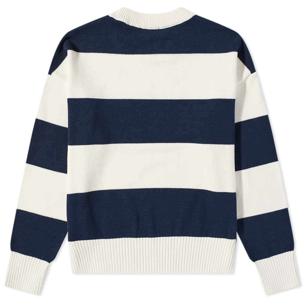 

Джемпер AMI Small A Rugby Striped Crew Knit, Черный