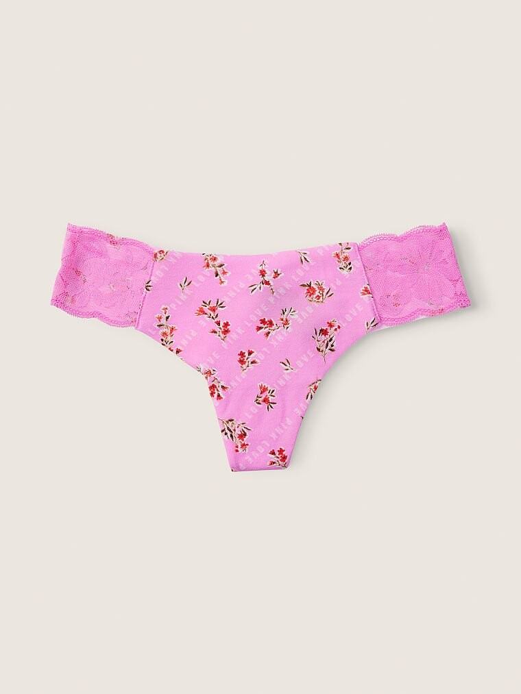 

Трусы Pink No-Show Thong, розовый/фиолетовый