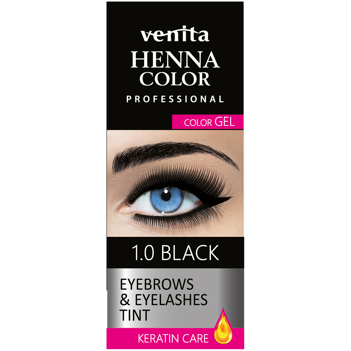 Venita Henna Color хна в геле для бровей 1.0 черная, 30 г
