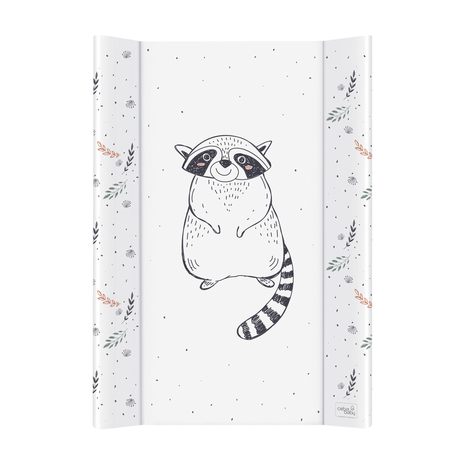 

Ceba Baby Basic короткий жесткий пеленальный столик 50x70 см Raccoon, 1 шт.
