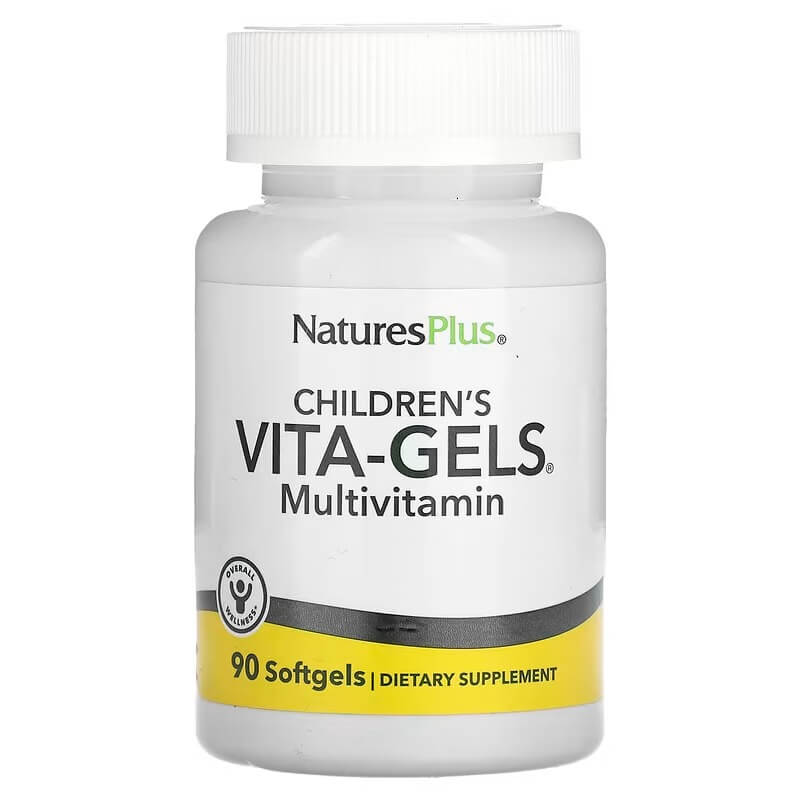 цена Мультивитамины NaturesPlus Vita-Gels для детей со вкусом апельсина, 90 капсул