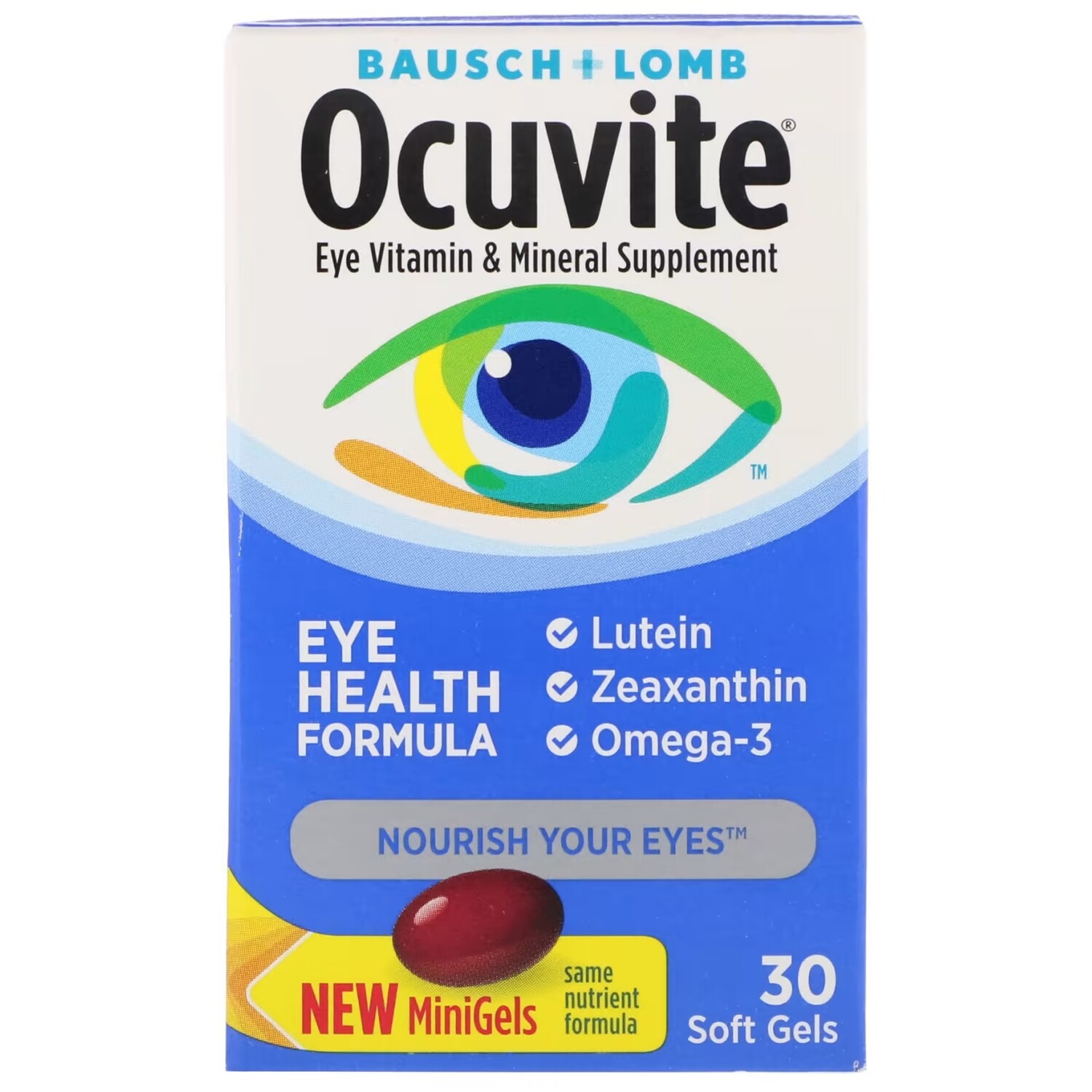 

Добавка для Улучшения Зрения Ocuvite, 30 мягких таблеток