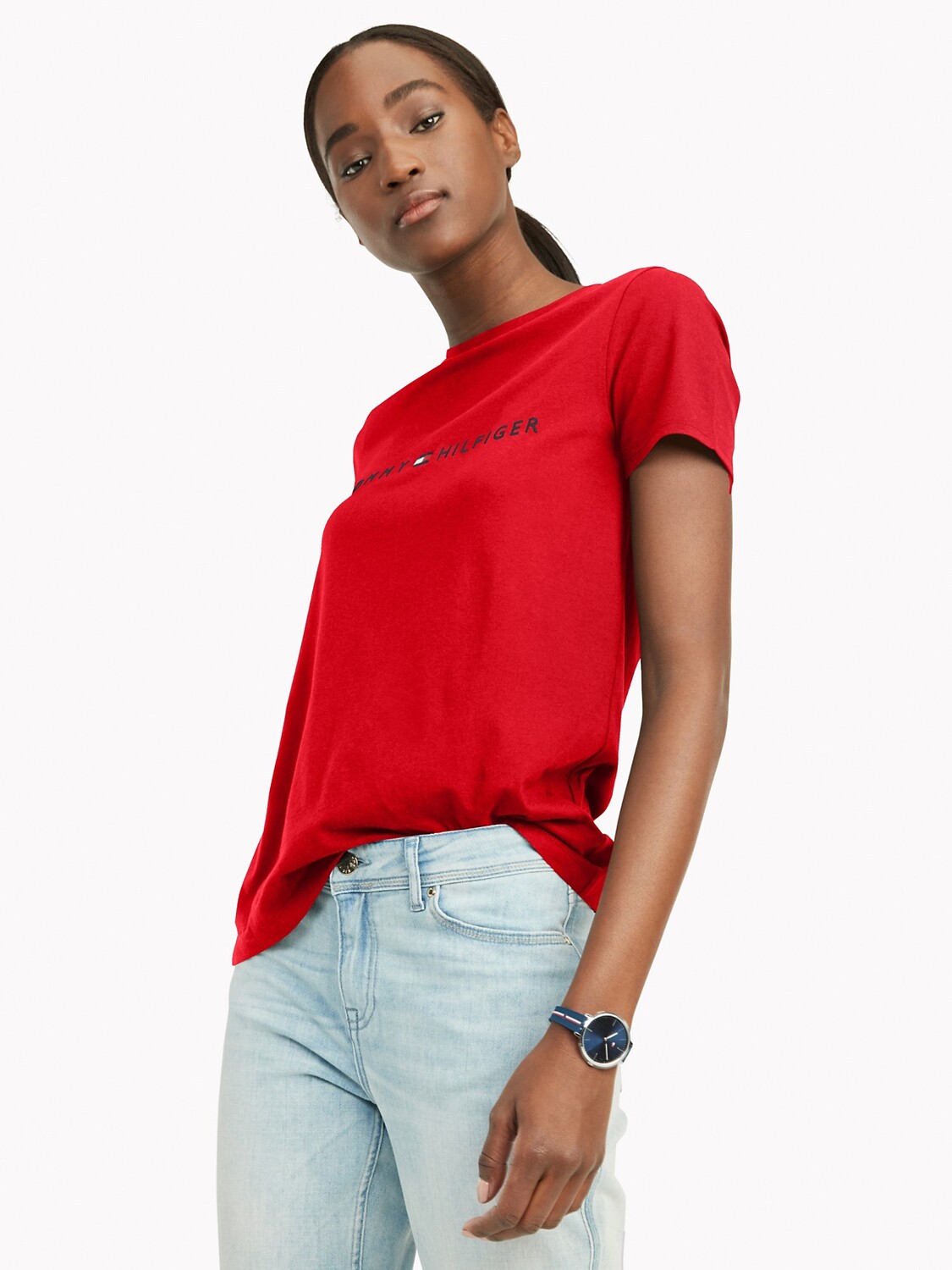 

Футболка с логотипом essential Tommy Hilfiger, яблоко красное