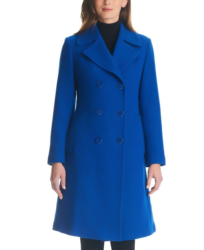 

Женский двубортный полушерстяной бушлат kate spade new york, синий