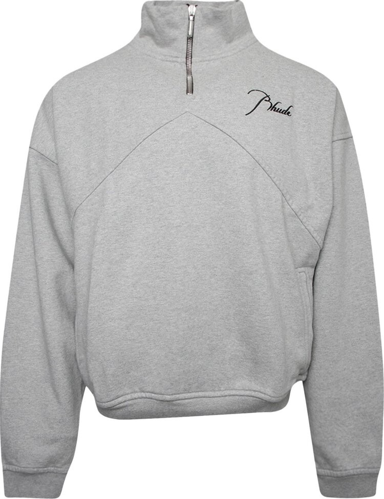 

Толстовка Rhude Quarter Zip 'Heather Grey', серый