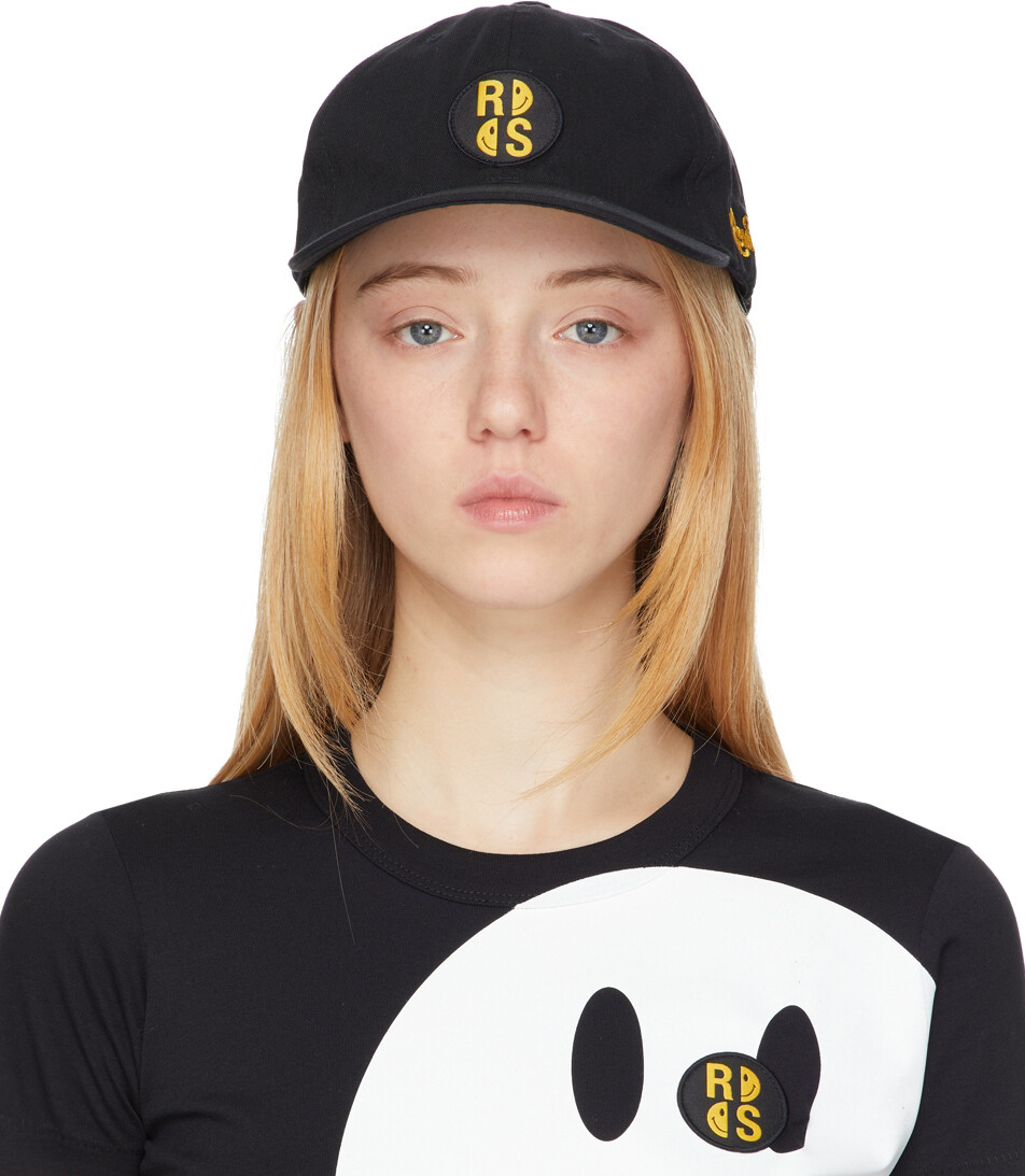 

Черная хлопковая кепка Smiley Edition Raf Simons