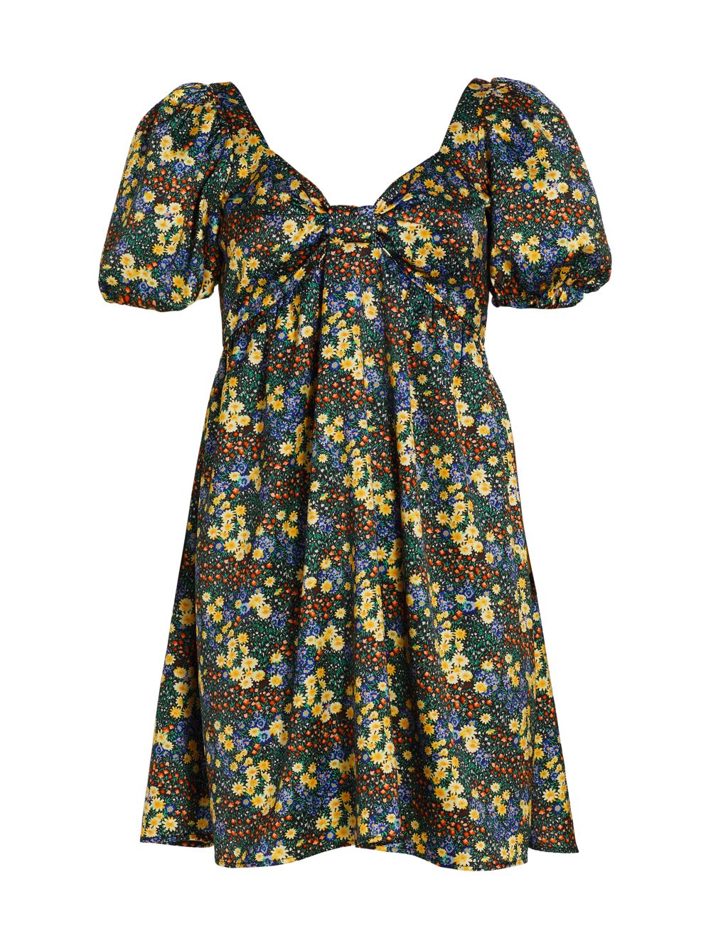 цена Мини-платье Quinn с пышными рукавами и цветочным принтом HVN