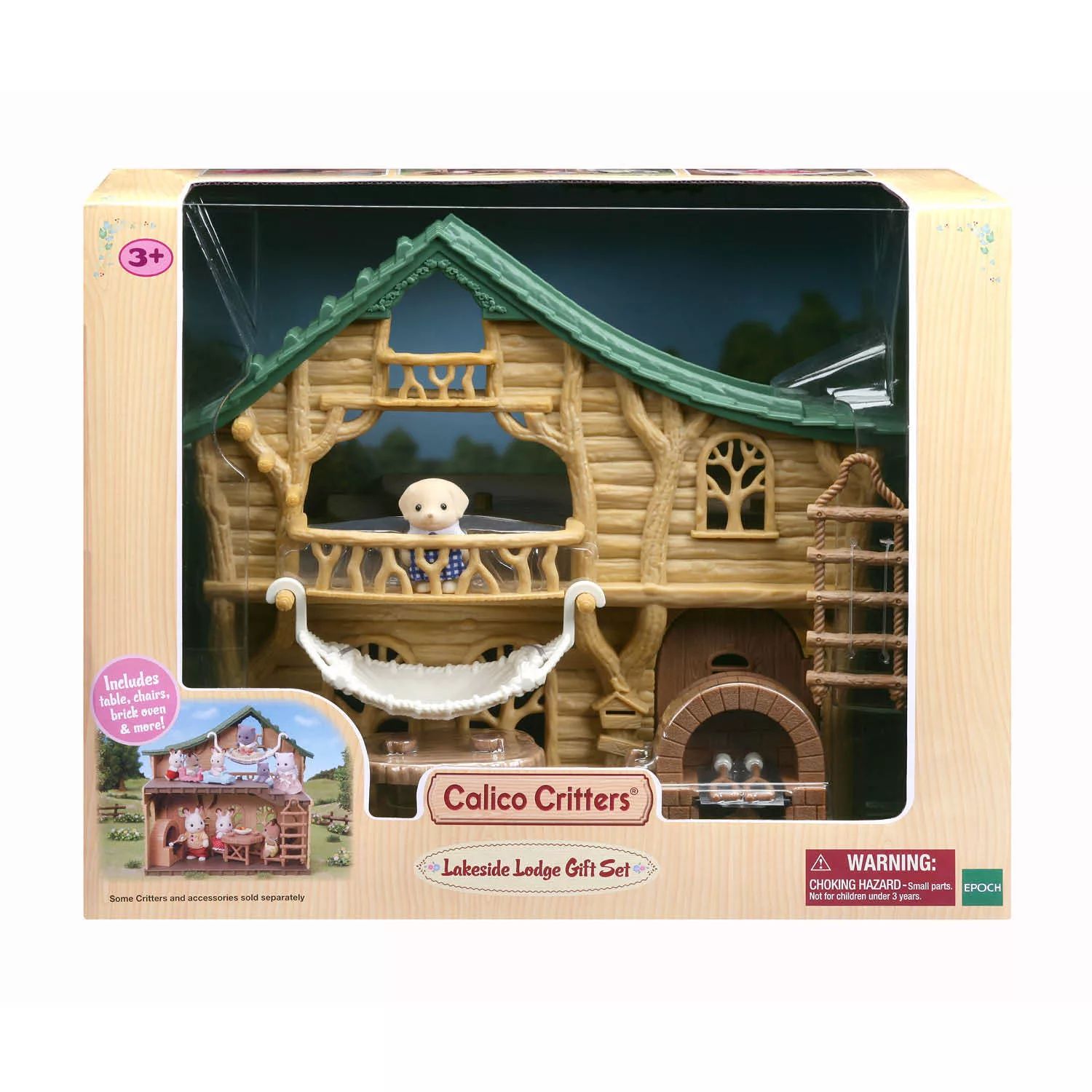 Подарочный набор Calico Critters Lakeside Lodge Кукольный домик с фигуркой и мебелью Calico Critters