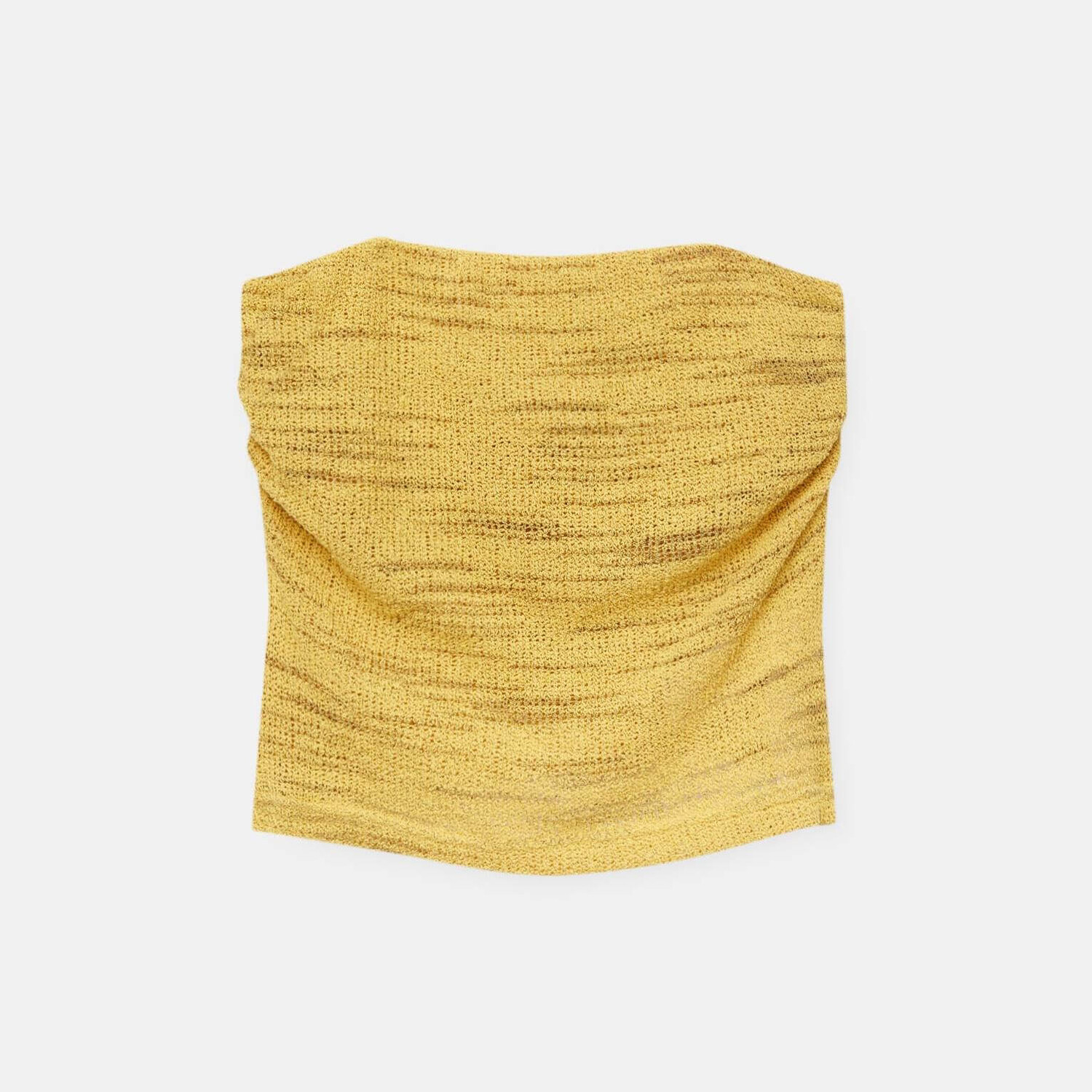 

Топ Pull&Bear Yellow Openwork Bandeau, желтый