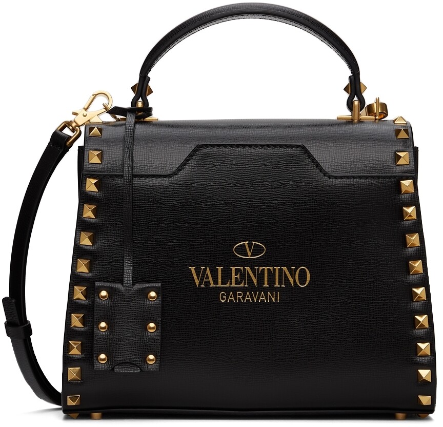 

Черная сумка Rockstud Alcove с верхней ручкой Valentino Garavani
