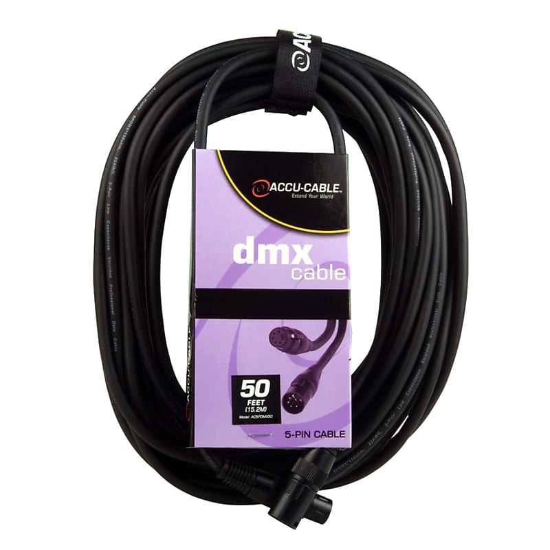 5-контактный DMX-кабель American DJ 50FT [AC5PDMX50] American DJ 50FT 5-Pin DMX Cable [AC5PDMX50] music editing line double five pin cable electronic keyboard 1 5 m 3 m midi cable