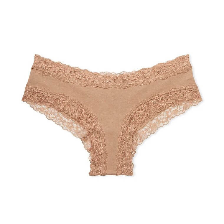 

Трусики Victoria's Secret The Lacie Posey Lace Waist Cotton, бежевый
