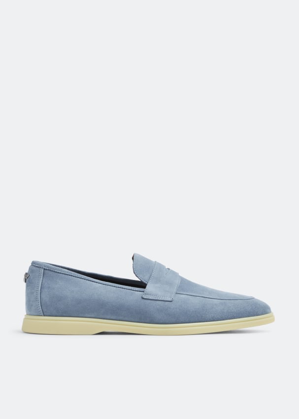 

Лоферы BOUGEOTTE Suede loafers, синий