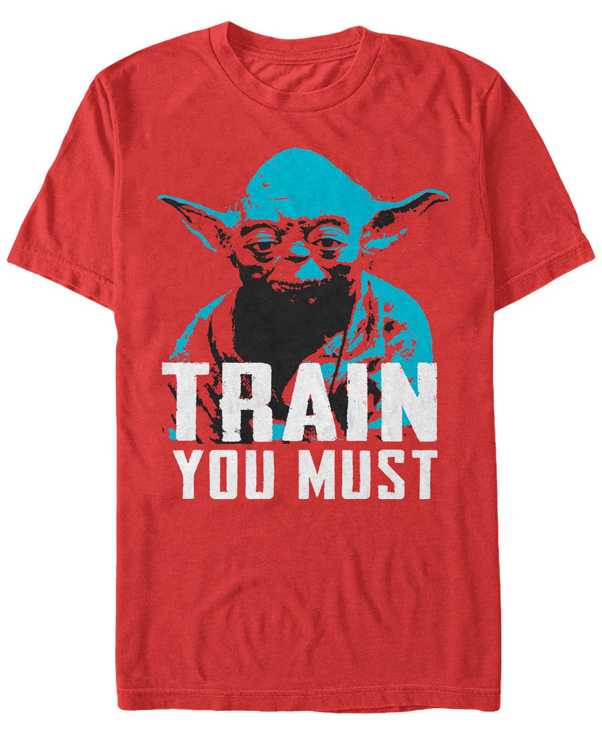 

Мужская классическая футболка с коротким рукавом yoda train you must из «звездных войн» Fifth Sun, красный