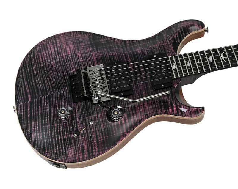 Paul Reed Smith Wood Library Custom 24 Floyd Rose Stained Flame Maple Neck Purple Iris PRS