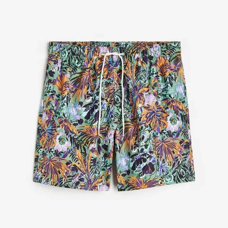 

Узорчатые плавательные шорты H&M, зеленый