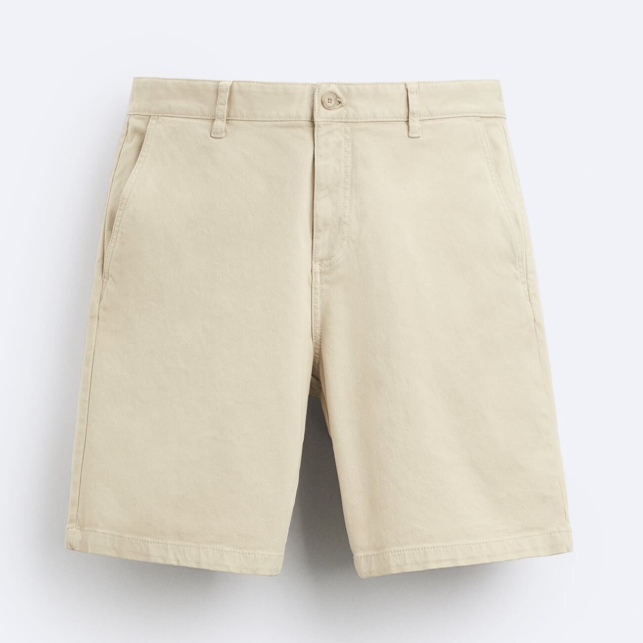 

Шорты Zara Textured Chino Bermuda, бежевый