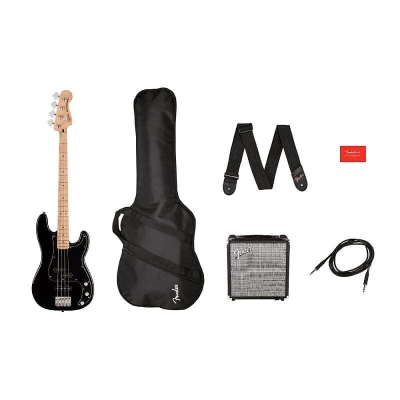 бас гитары fender squier affinity precision bass pj pack mn blk Squier Affinity Series Precision Bass PJ Pack | 0372981006 Fender