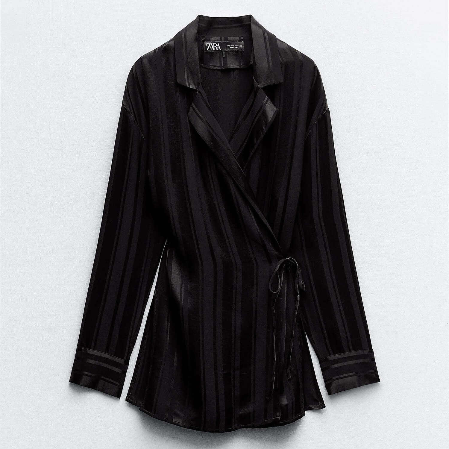 

Блейзер Zara Striped Jacquard, черный