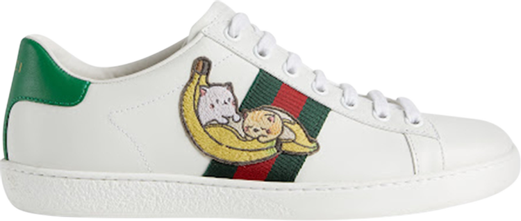 Кроссовки Gucci Wmns Ace Bananya, белый - фото