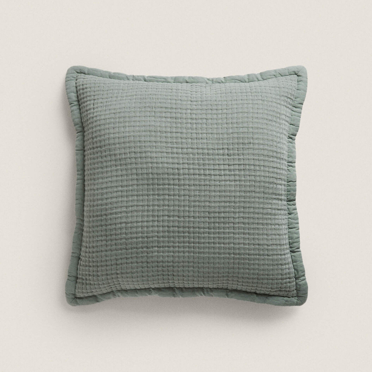 

Чехол на подушку Zara Home Muslin With Piping, зеленый