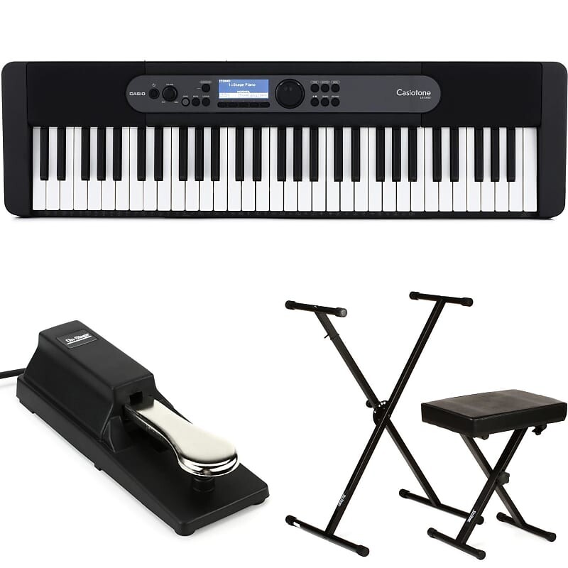 

Casio LK-S450 61-клавишный аранжировщик Клавиатура Essentials Bundle LKS450EssBun