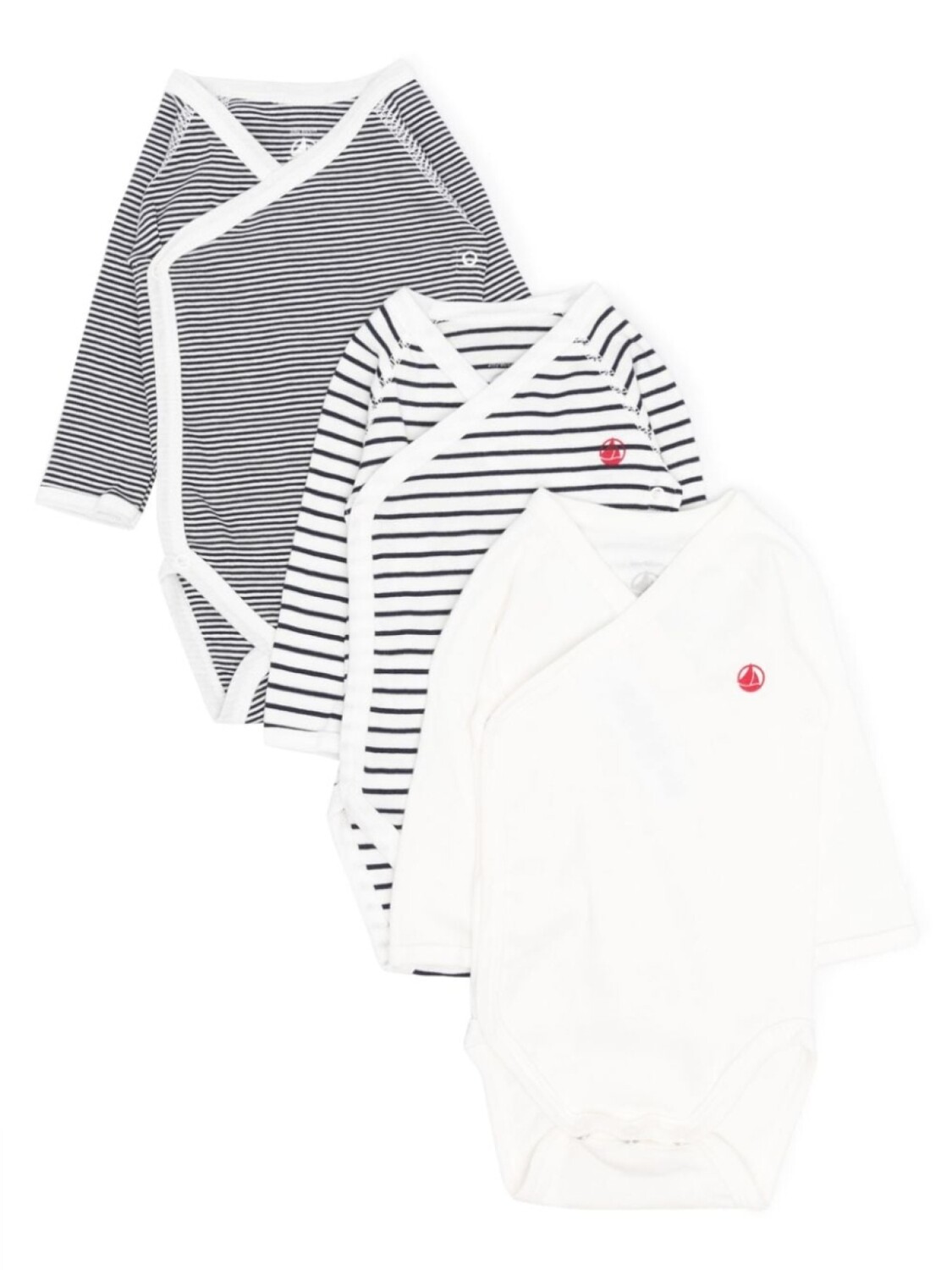

Petit Bateau комплект боди, белый