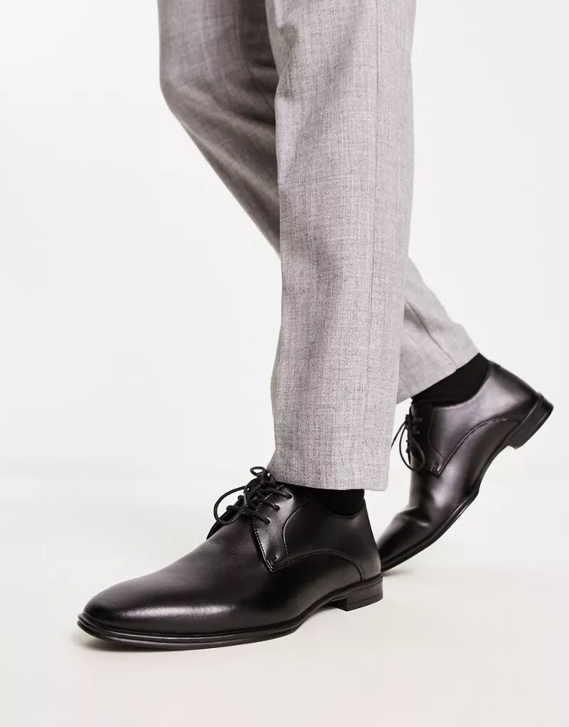 Черные туфли дерби на шнуровке New Look
