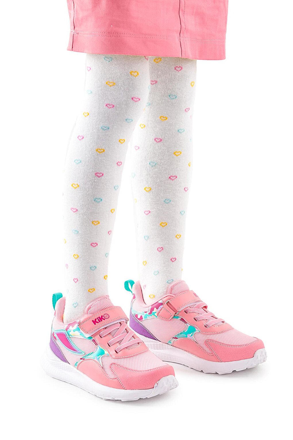 Спортивная обувь для девочек с сеткой на липучке 3004 KİKO KİDS, розовый-фуксия