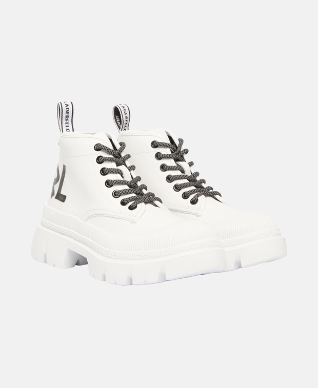Ботинки на шнуровке , белый Karl Lagerfeld